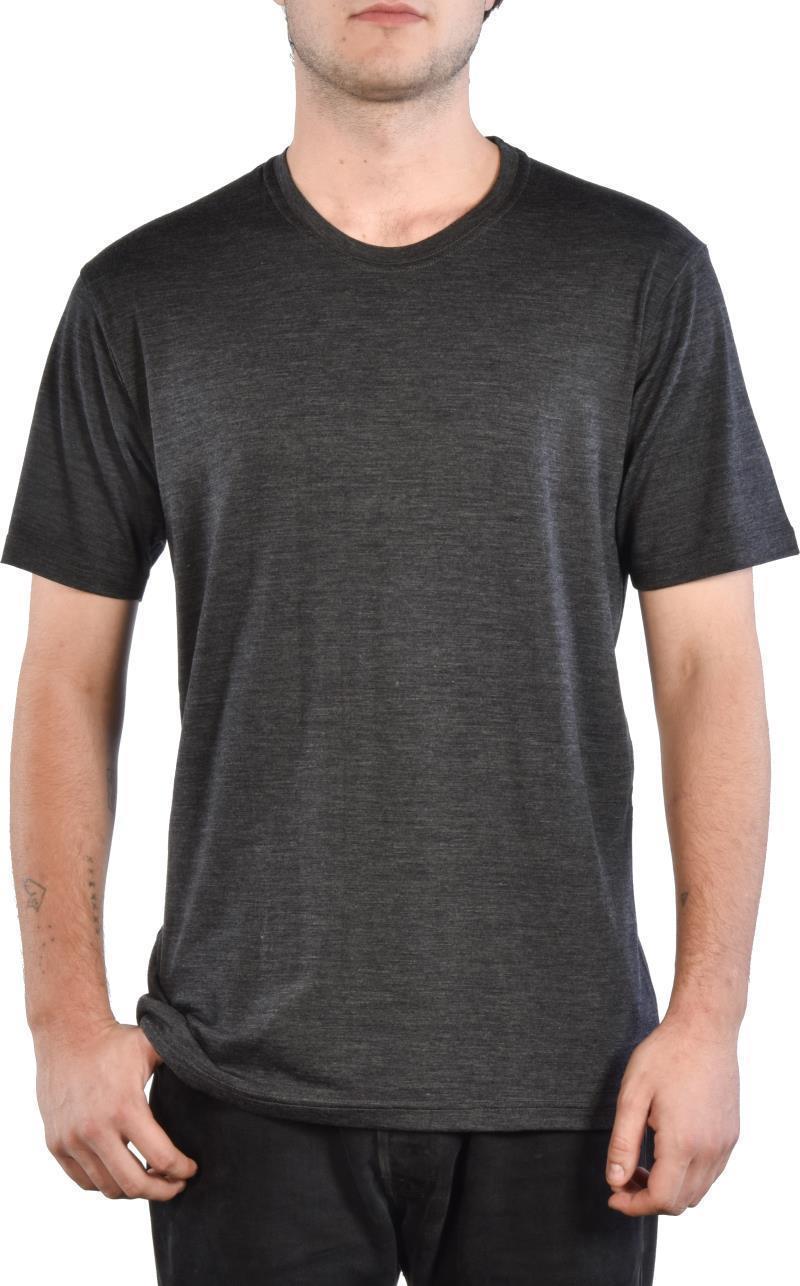 100% Merino Wool SS Crew 160 - Mens - Charcoal 1