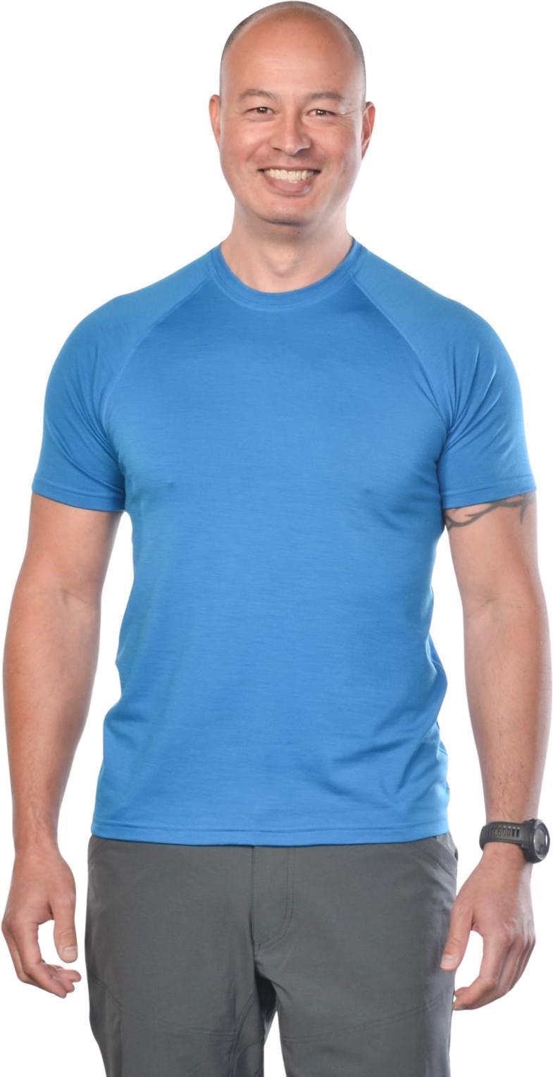 100% Merino Wool SS Crew 160 - Mens - Ocean 2
