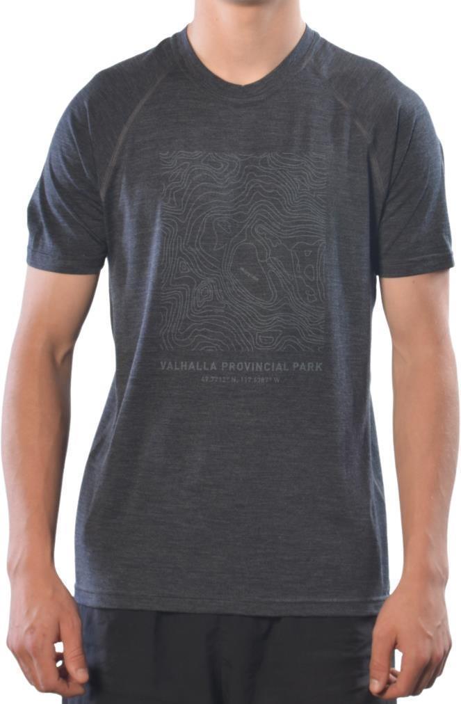 100% Merino Wool SS Provincial Park, Mulvey Basin - Mens - Charcoal 1