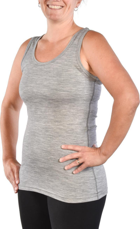 100% Merino Wool Tank - Womens - Ash 1