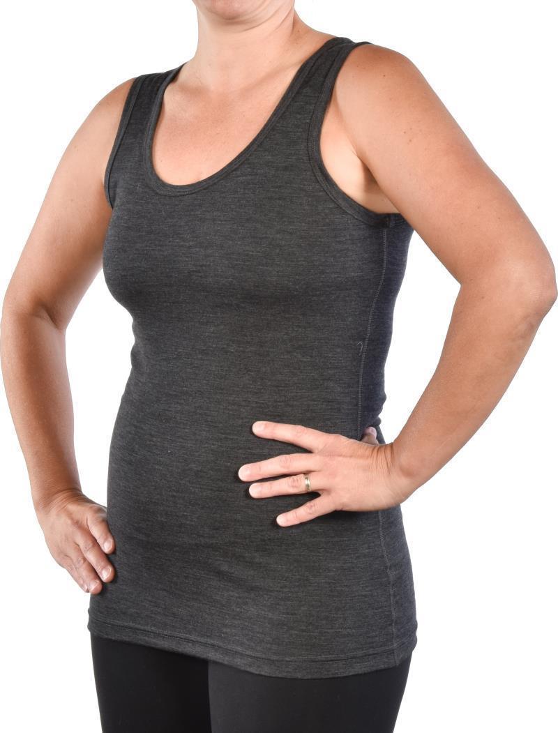100% Merino Wool Tank - Womens - charcoal 1