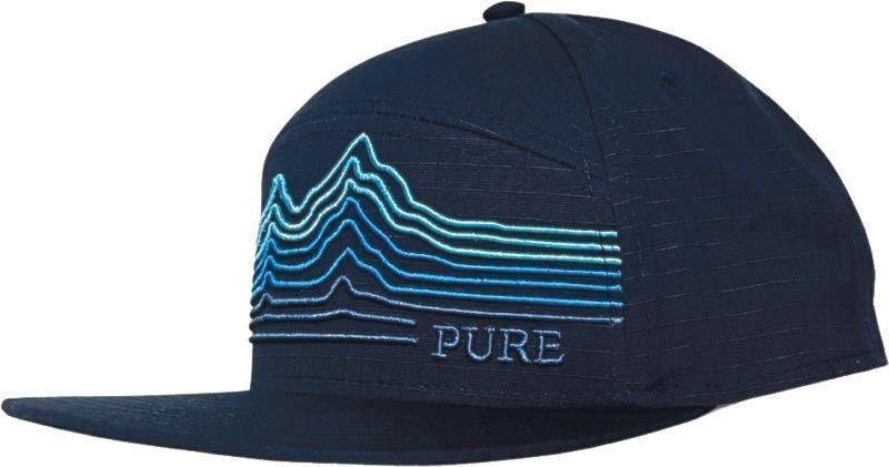 Linear Mountain Flat Brim Camp Hat - Navy 1