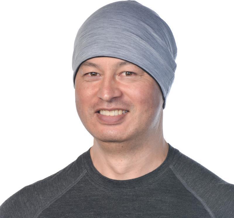 Merino, Reversible Beanie, 160gm - Black / Grey 4