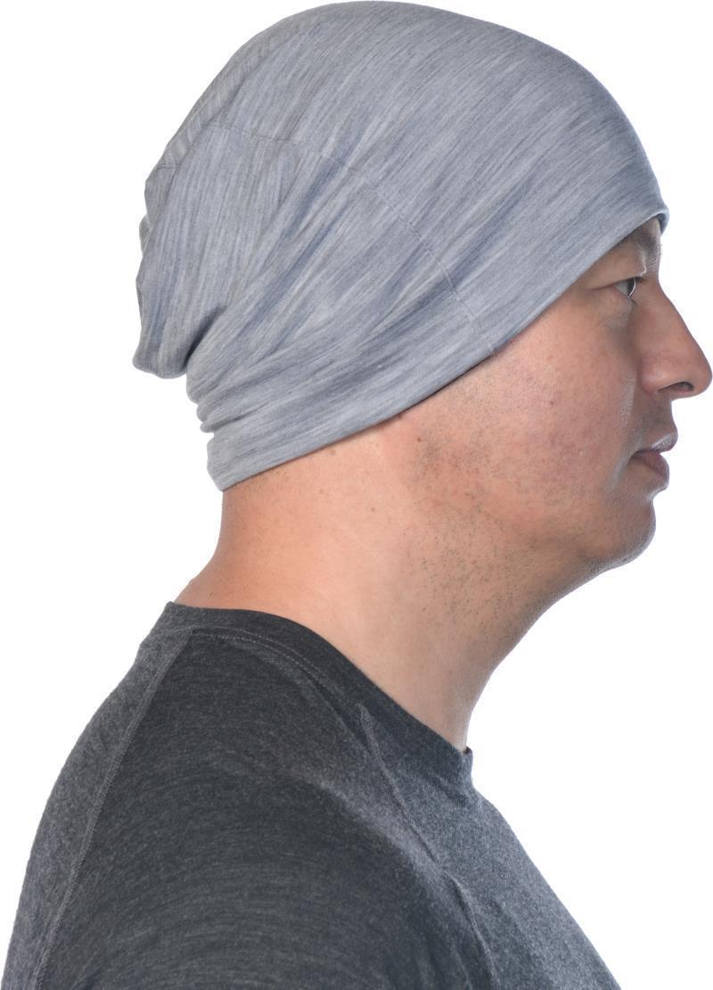 Merino, Reversible Beanie, 160gm - Black / Grey 5