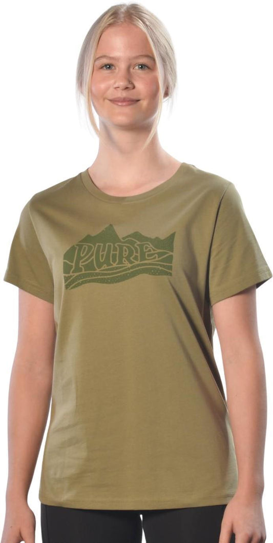 Millennial T-Shirt, Pima Cotton - Womens - Olive 1