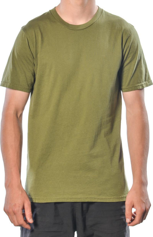 Organic Cotton SS Crew Neck T-Shirt - Mens - Olive 1