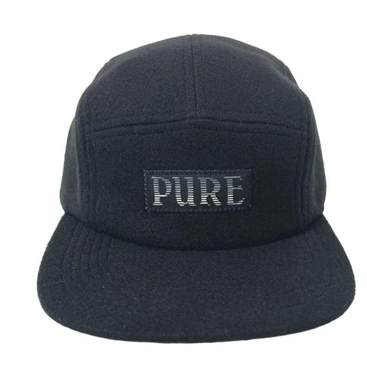 PURE Stripe Flannel Camp Hat - coal heather 1