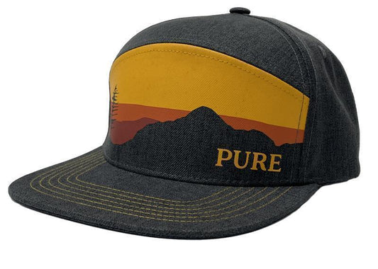 PURE Sunset Camp Hat - black chambray / black 1