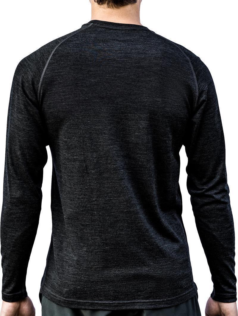 PURE Tree 100% Merino Wool LS T-Shirt - Mens - Charcoal 2