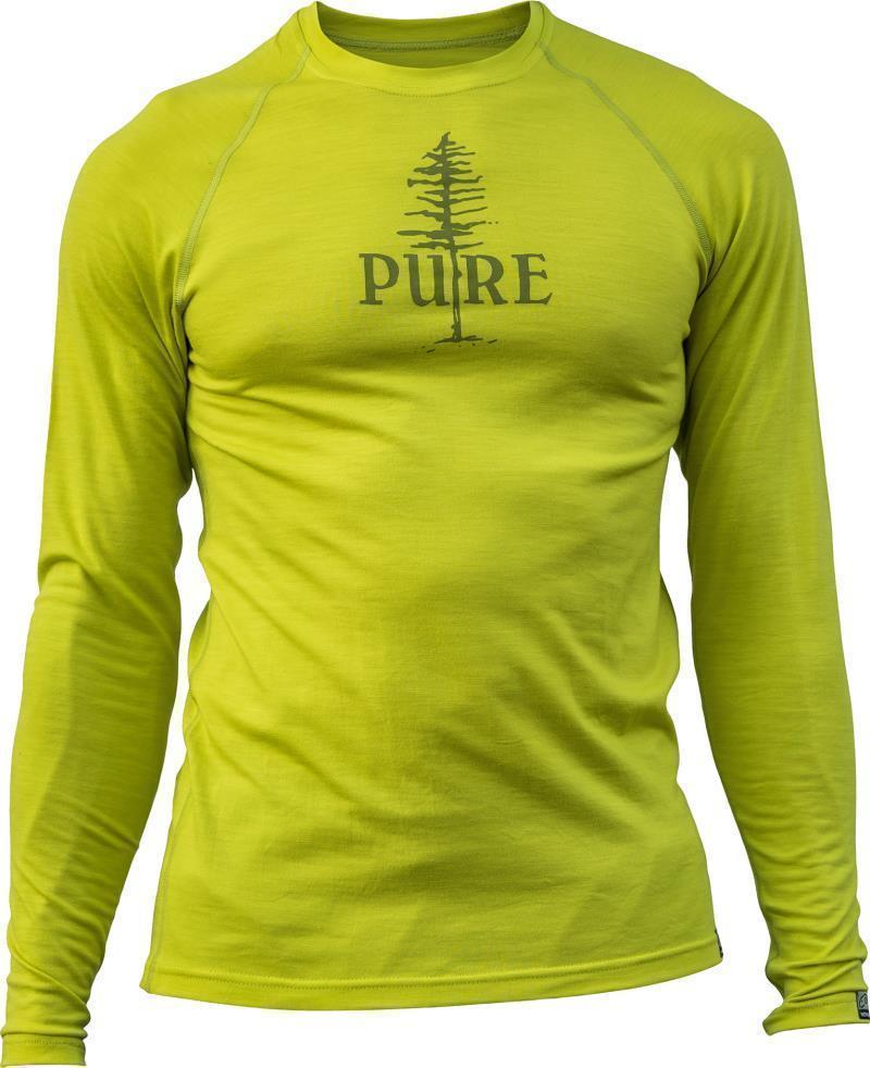 PURE Tree 100% Merino Wool LS T-Shirt - Mens - Lichen 1