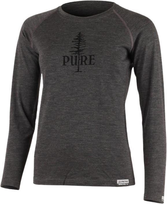 PURE Tree 100% Merino Wool LS T-Shirt - Womens - Charcoal 1