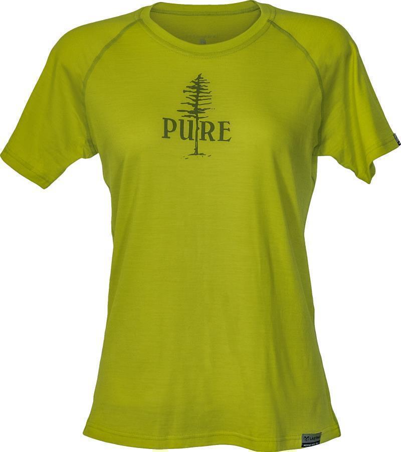 PURE Tree 100% Merino Wool SS T-Shirt 160 - Womens - Lichen 1