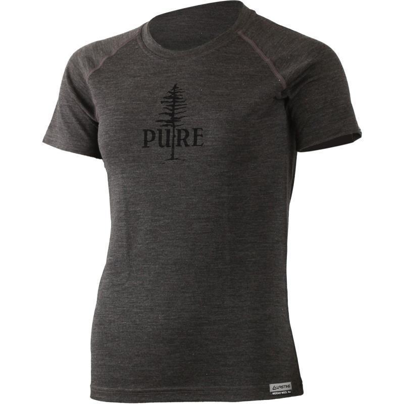 PURE Tree 100% Merino Wool SS T-Shirt 160 - Womens - charcoal 1
