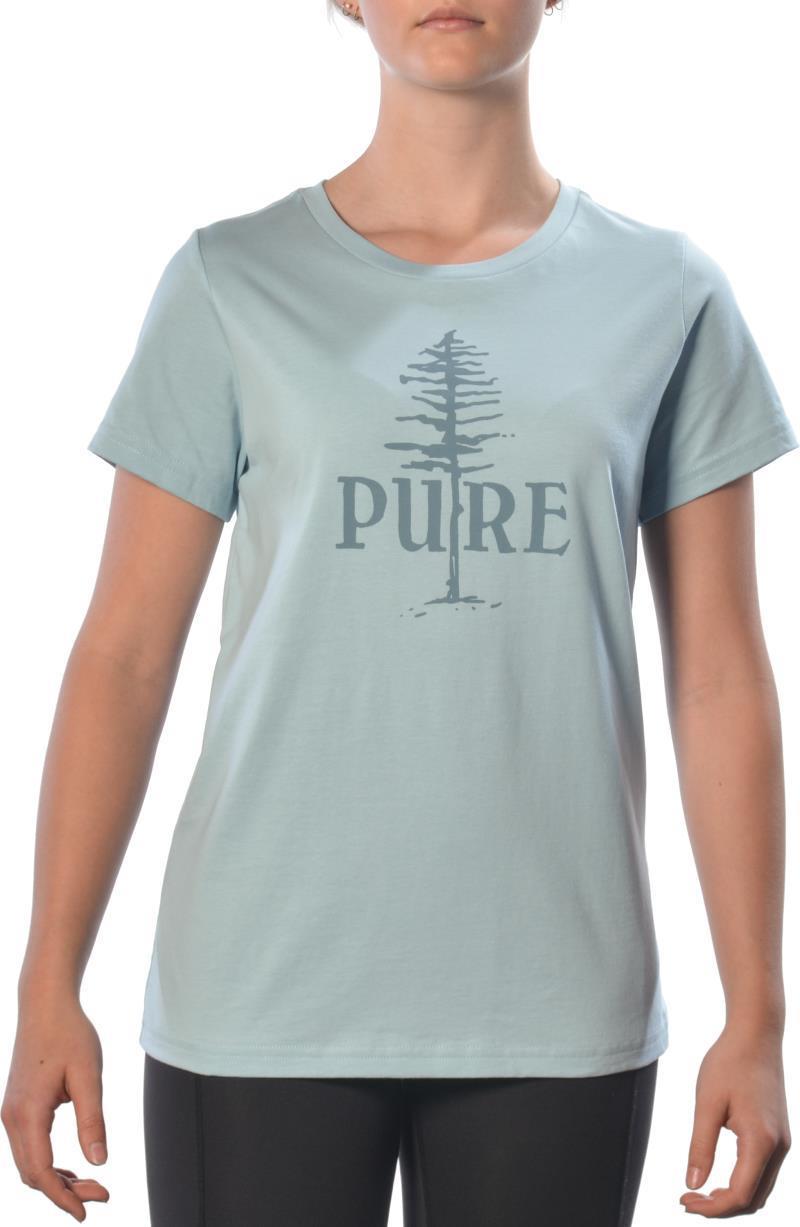 PURE Tree SS T-Shirt, Pima Cotton - Womens - Blue 1