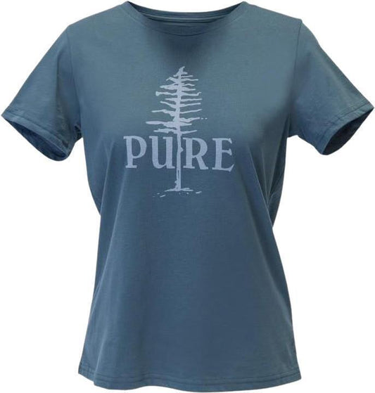 PURE Tree SS T-Shirt, Pima Cotton - Womens - Slate 1