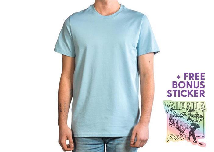 Pima Cotton SS Crew Neck T-Shirt - Mens - Blue 1