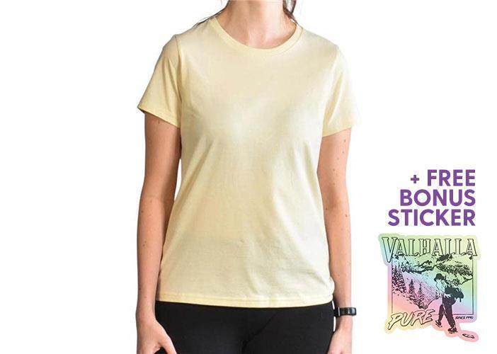 Pima Cotton SS Crew Neck T-Shirt - Womens - Natural 1