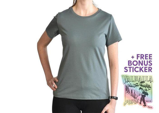Pima Cotton SS Crew Neck T-Shirt - Womens - Slate 1