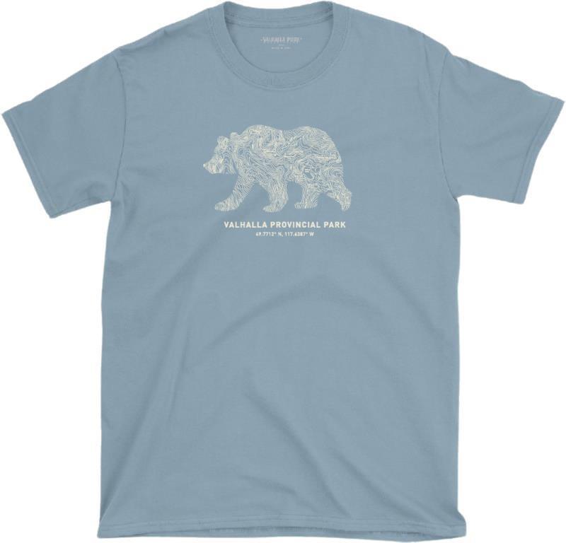 Pima Cotton, Topo Grizzly, SS T-Shirt - Mens - Powder Blue 1
