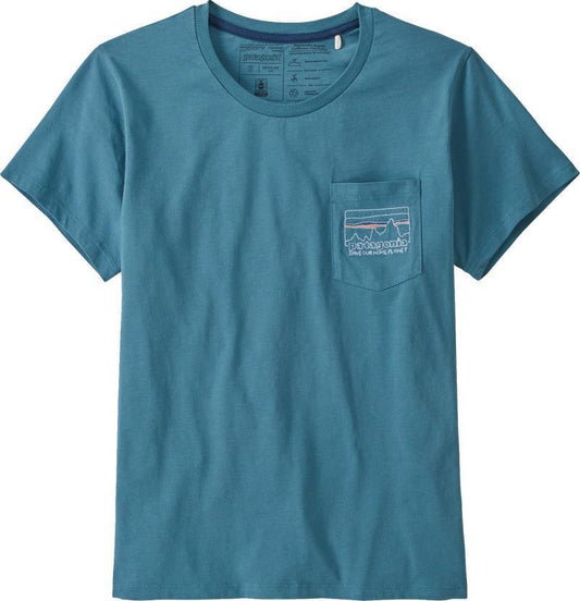73 Skyline Organic Easy Cut Pocket Tee - Womens - abalone blue 1