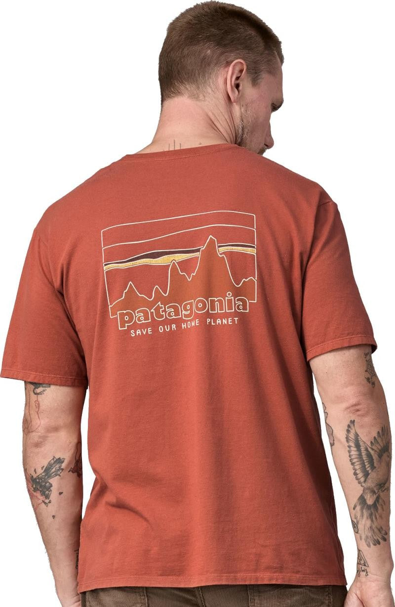 `73 Skyline Organic SS T-Shirt - Mens - burl red 1
