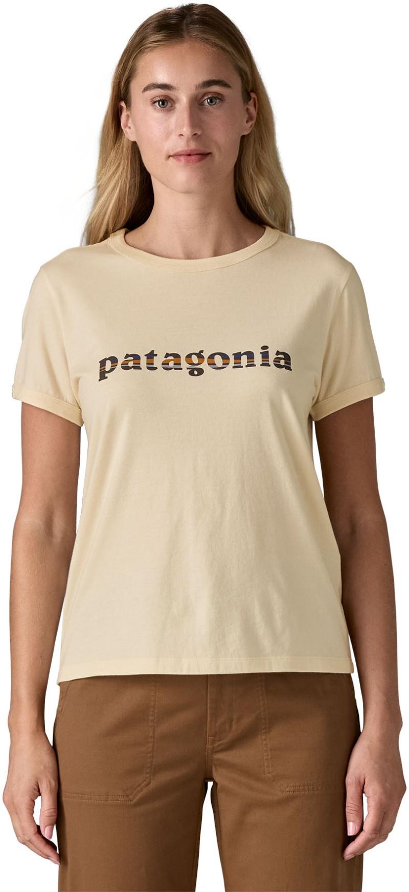 `73 Text Logo Organic Ringer SS Tee - Womens - undyed natural 1