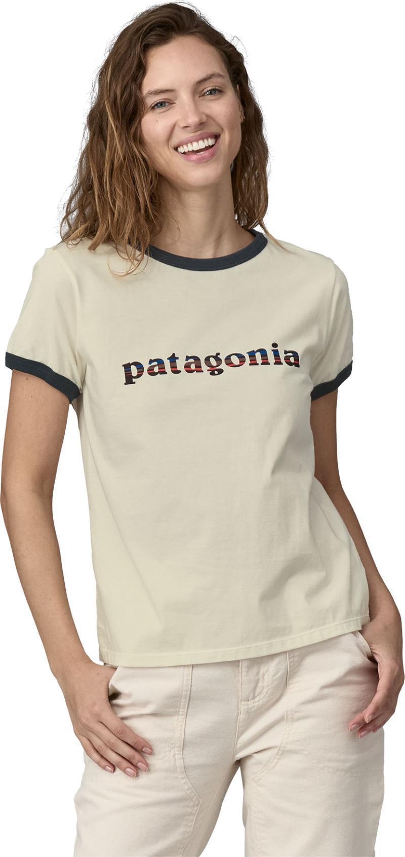 73 Text Logo Organic Ringer Tee - Womens - Birch White 2