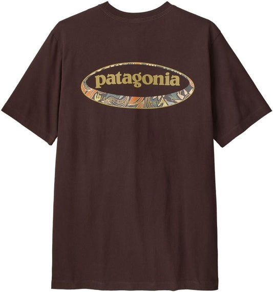 `95 Oval Logo T-Shirt - Mens - den brown / heliotropic 1