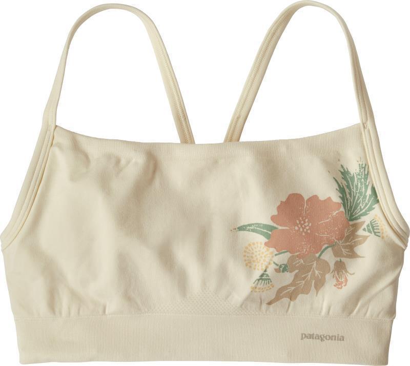 Active Mesh Bra - cotton flora graphic / white wash 1