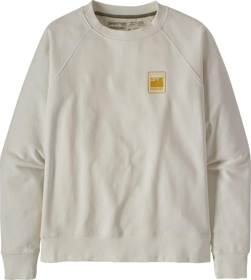 Alpine Icon Regenerative Organic Pilot Cotton Crew Sweatshirt - Womens - birch white 1