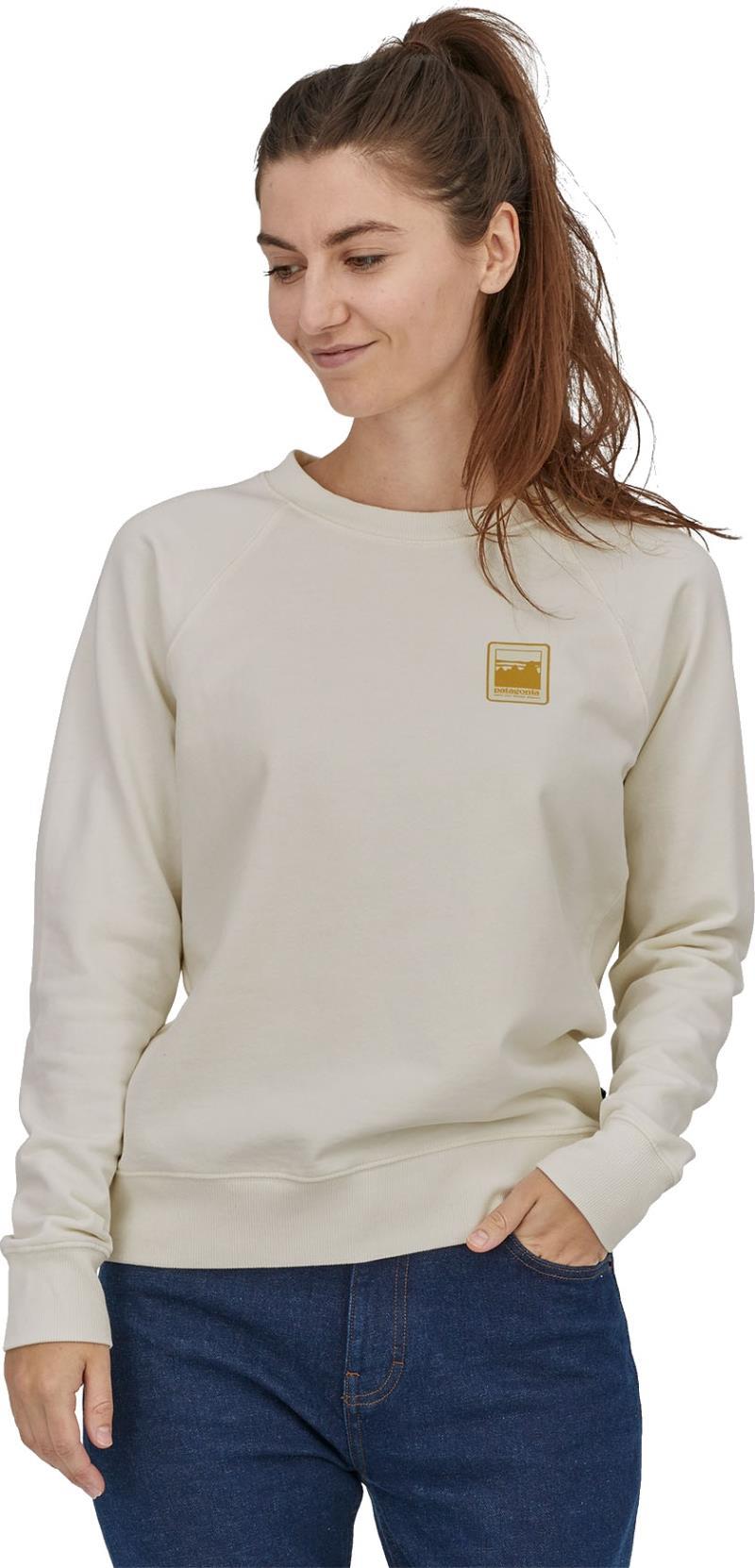 Alpine Icon Regenerative Organic Pilot Cotton Crew Sweatshirt - Womens - birch white 1