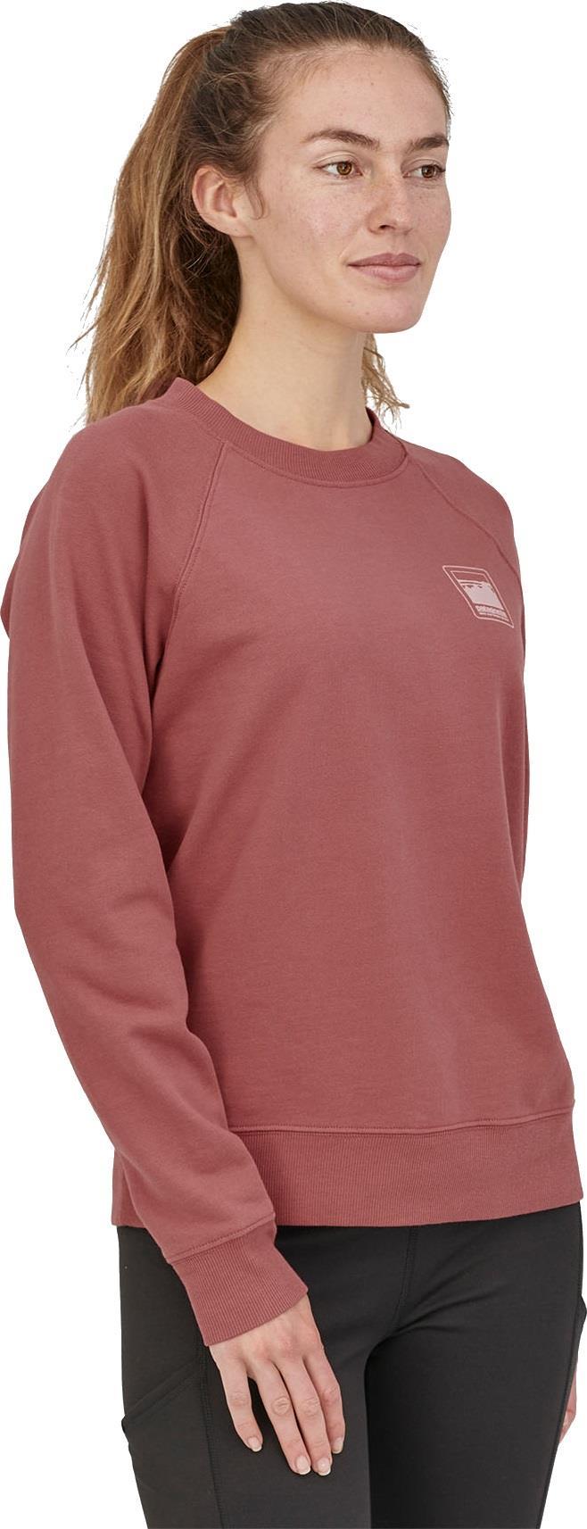 Alpine Icon Regenerative Organic Pilot Cotton Crew Sweatshirt - Womens - rosehip 1