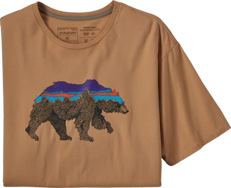 Back For Good Organic T-Shirt - Mens - dark camel w/bear 1