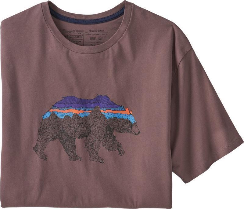 Back For Good Organic T-Shirt - Mens - dusky brown w/bear 1