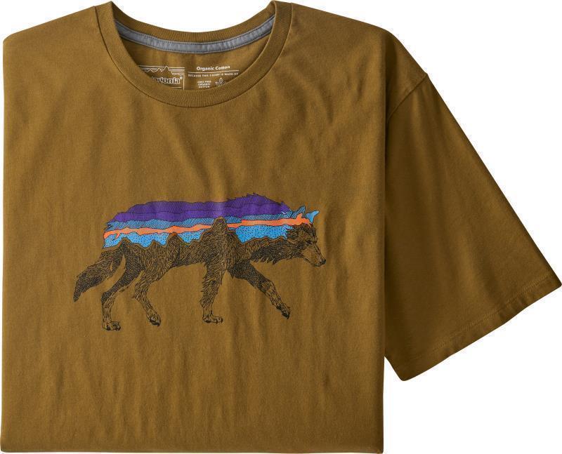 Back For Good Organic T-Shirt - Mens - mulch brown w/wolf 1