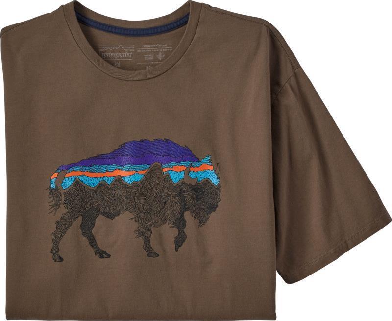 Back For Good Organic T-Shirt - Mens - topsoil brown w/bison 1