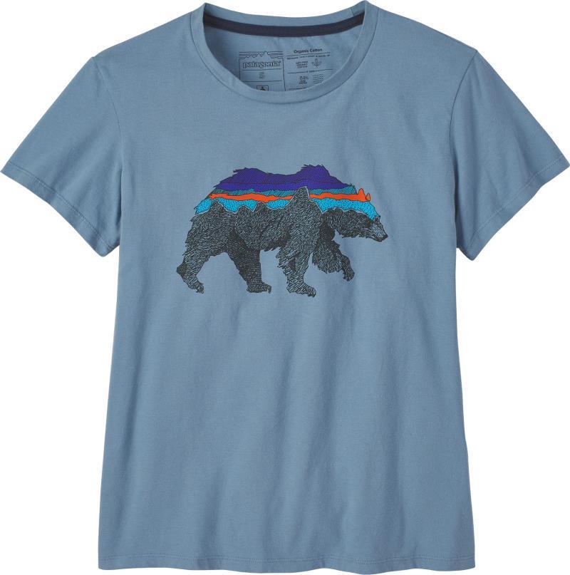 Back For Good Organic T-Shirt - Womens - Light Plume Grey w/Bear 1