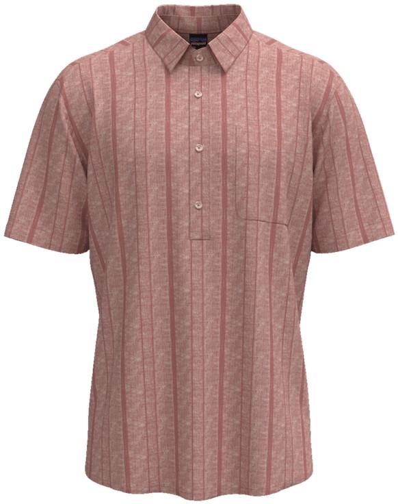 Back Step Pullover Shirt - Mens - swell dobby / pink ground 1