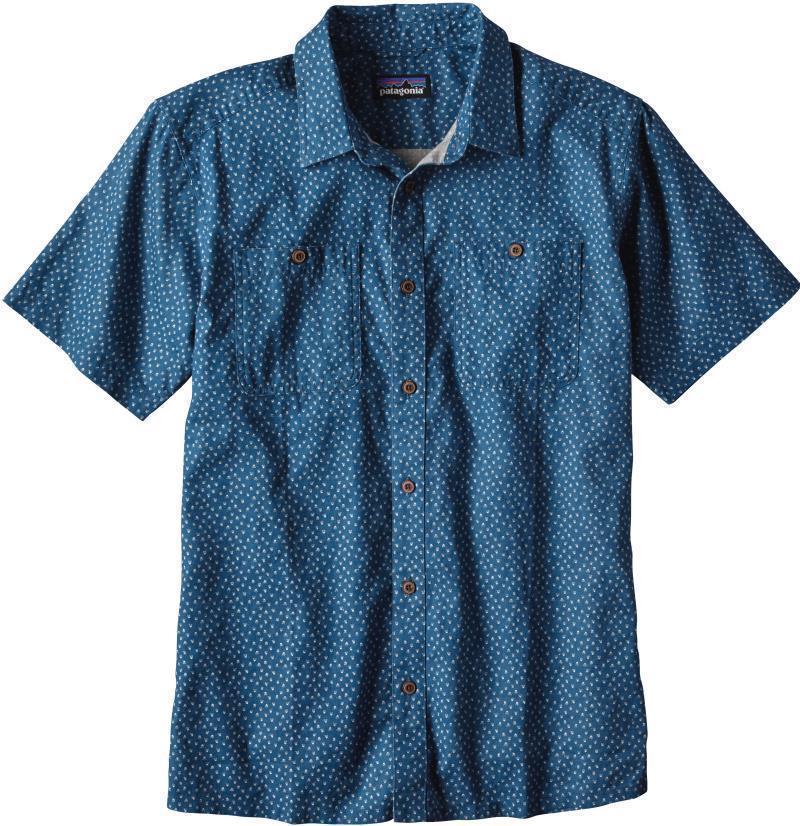 Back Step Shirt - Mens - Micro Medusa / Big Sur Blue 1