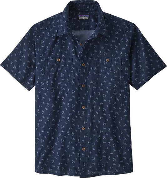 Back Step Shirt - Mens - acorn toss / new navy 1