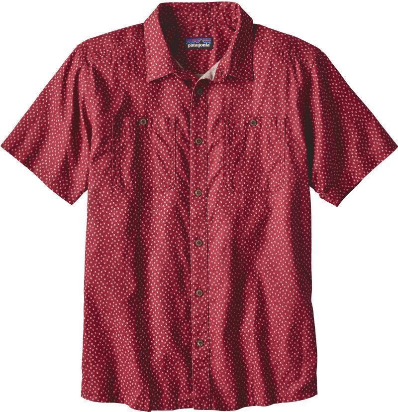 Back Step Shirt - Mens - micro medusa / adzuki red 1