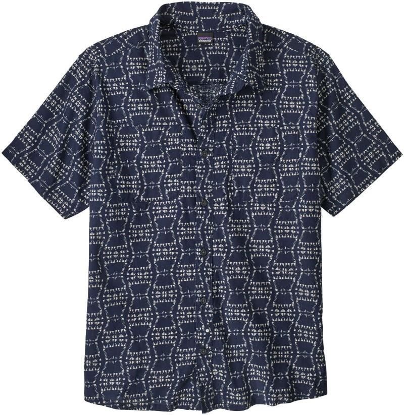 Back Step Shirt - Mens - snowshoe hare / new navy 1