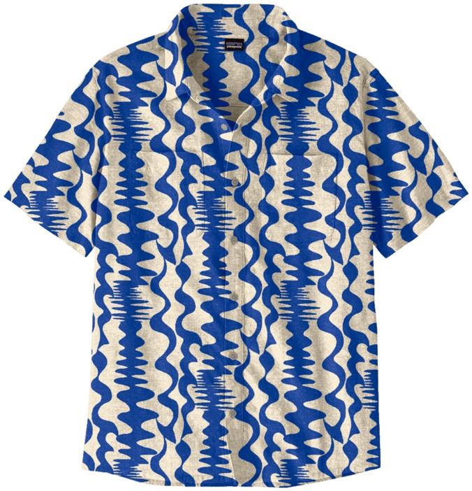 Back Step Shirt - Mens - squiggles / oasis blue 1
