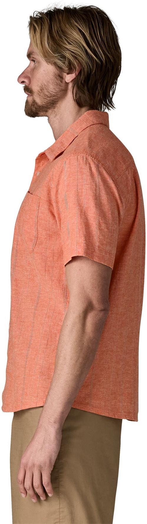 Back Step Shirt - Mens - swell dobby / coal orange 1