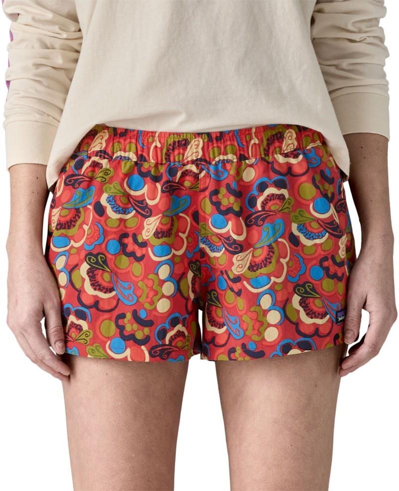 Barely Baggies Shorts, 2.5" Inseam - Womens - river river / amanita red 1