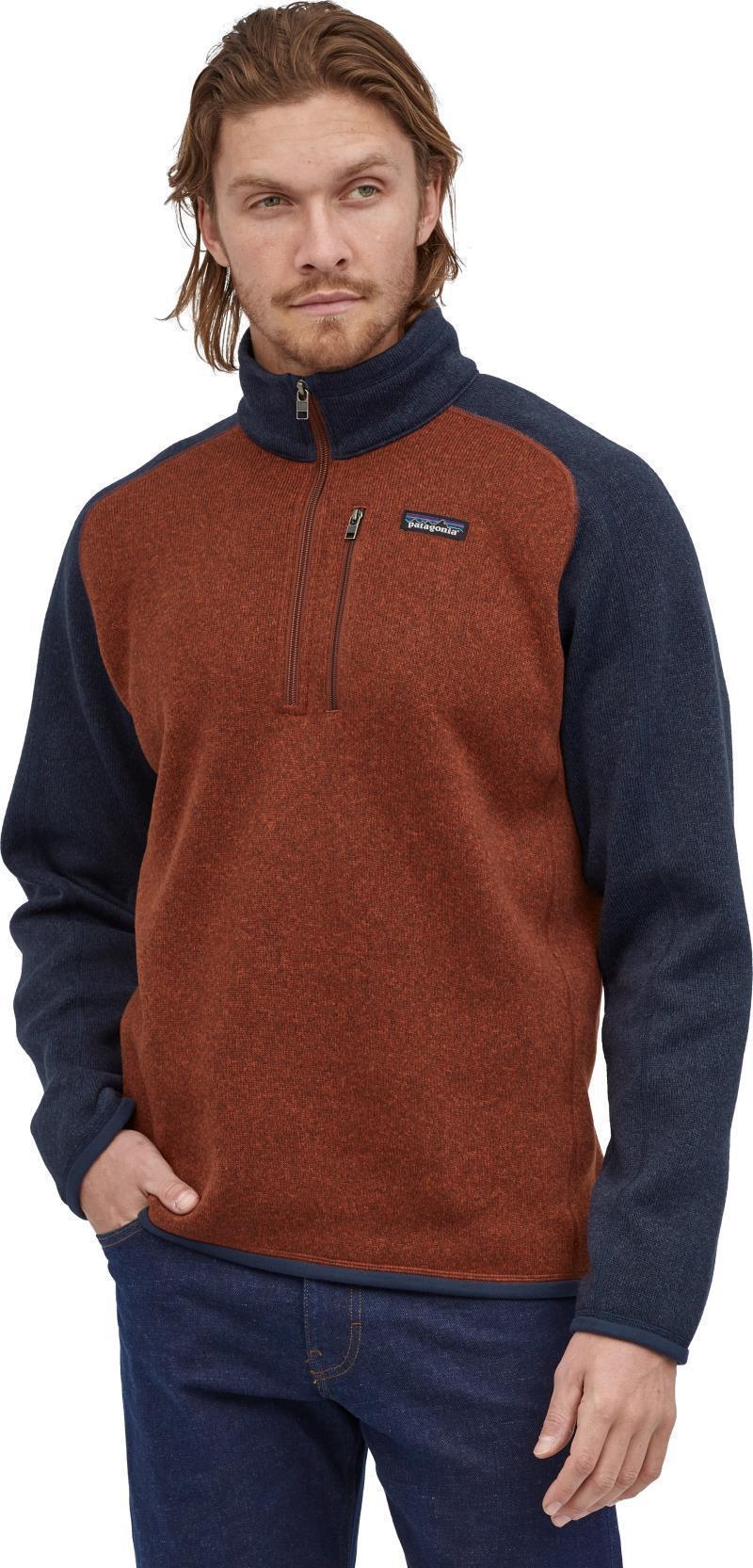 Better Sweater 1/4 Zip - Mens - Barn Red w/New Navy 2
