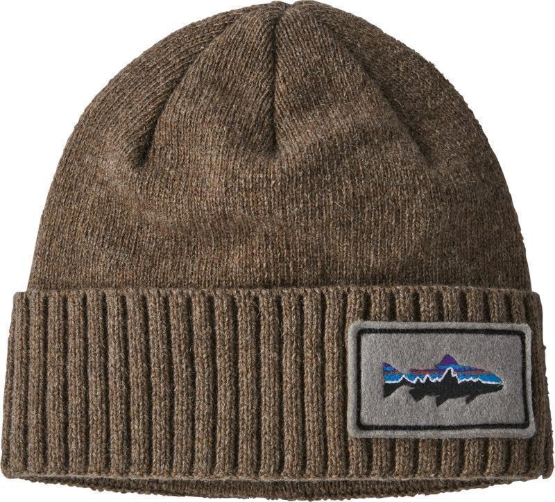 Brodeo Beanie - fitz roy trout patch / ash tan 1