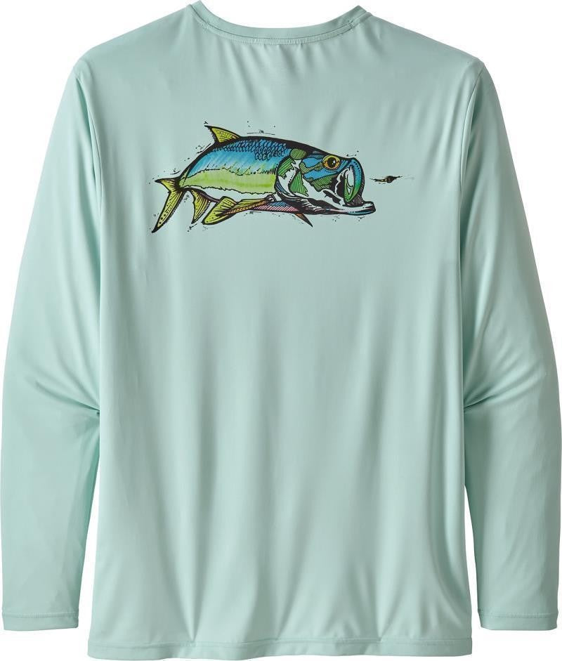 Capilene Cool Daily Fish Graphic LS Shirt - Mens - chase / atoll blue 1