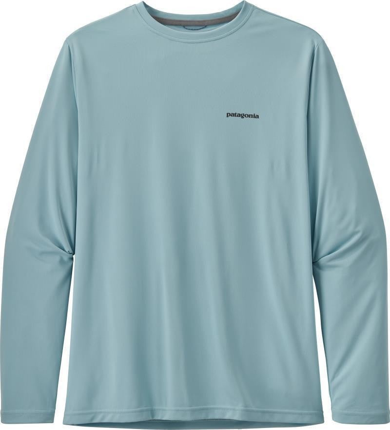 Capilene Cool Daily Fish Graphic LS Shirt - Mens - sketched fitz roy striper / big sky blue 1