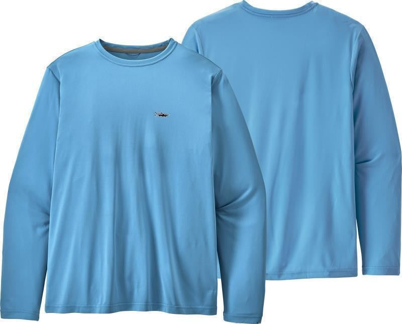 Capilene Cool Daily Fish Graphic LS Shirt - Mens - small fitz roy tarpon / lago blue 1